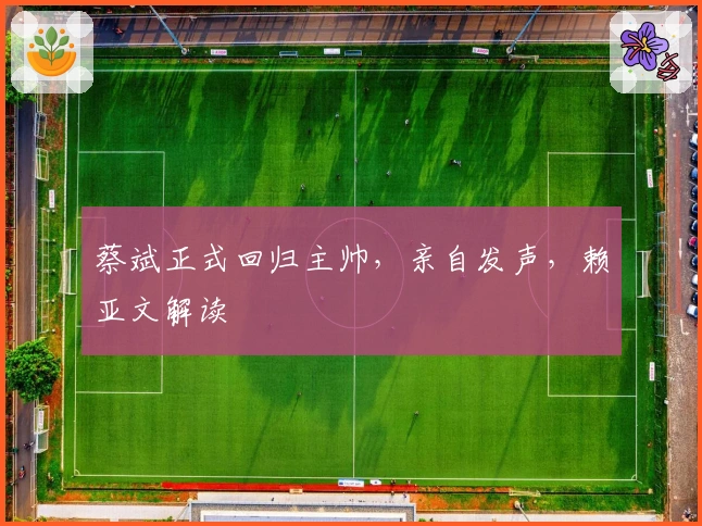 蔡斌正式回归主帅，亲自发声，赖亚文解读